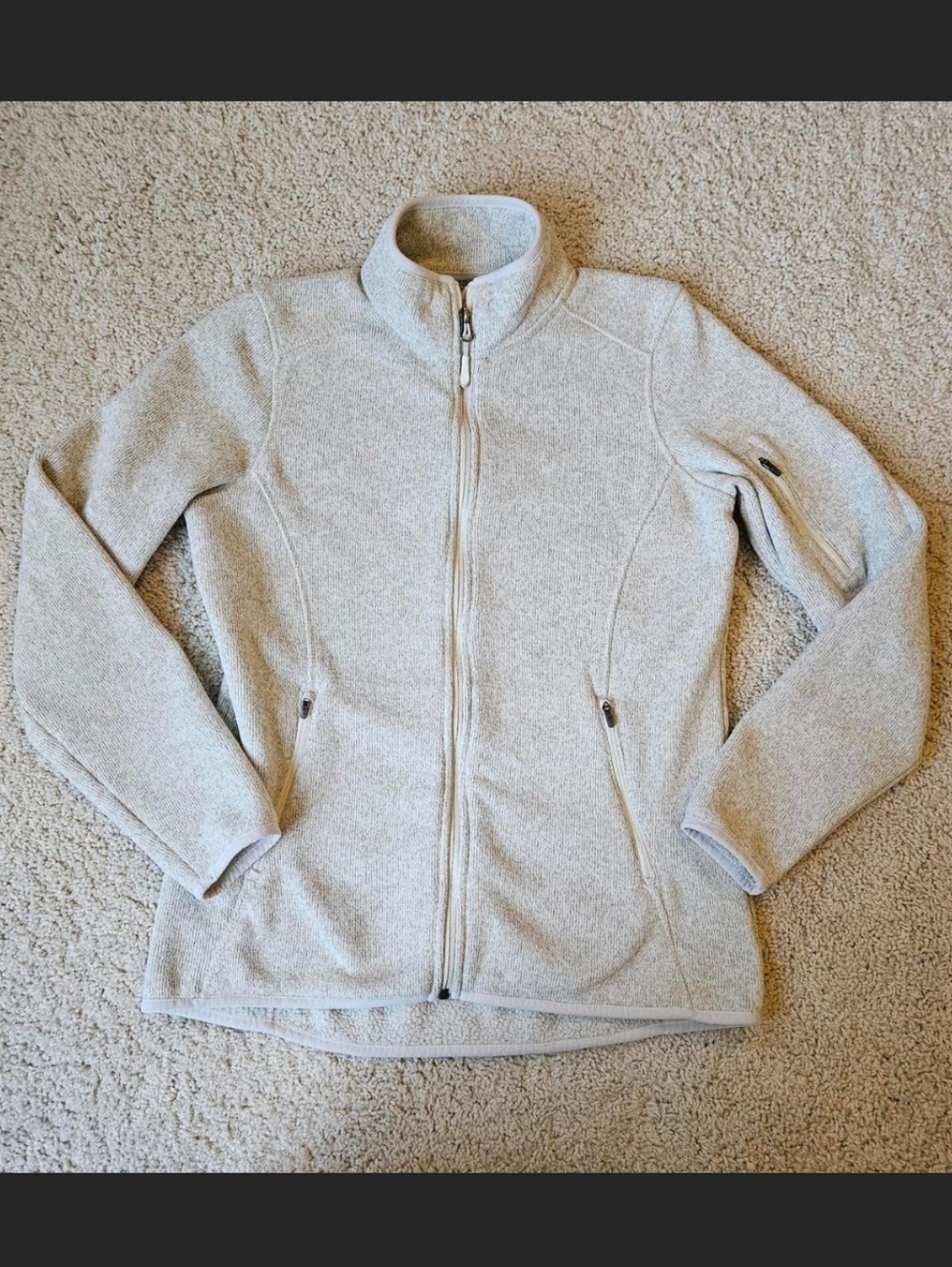 LL Bean Women's Cream Full-Zip Fleece Jacket